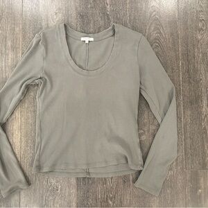 Z Supply Olive Green Long Sleeve Top